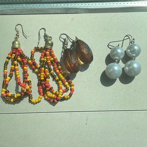 Lot of 6 vintage drop down earring pairs